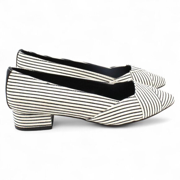 Journee Collection Womens Justine Canvas Pointed Toe Heels - Picture 5 of 8